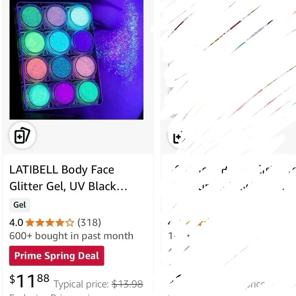 Rave Supplies: UV Reactive Body Paint, Glowing Makeup, Brushes